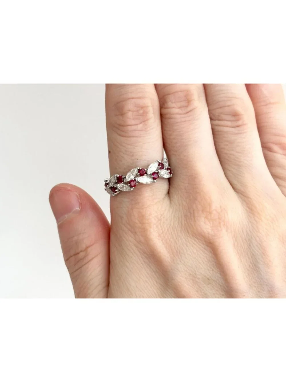 Tanzanite Cluster Gemstone Sterling Silver 925 Vintage Ring - sz 10